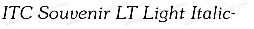 ITC Souvenir LT Light Italic字体转换